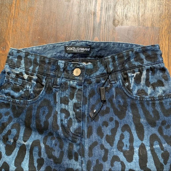 NWOT! Dolce & Gabbana Leopard Print Slim Jeans - Picture 6 of 14